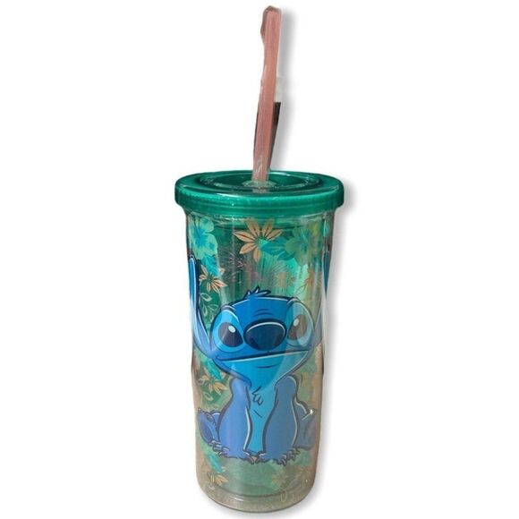 Disney stitch Tumbler Hawaiian Straw Beach Travel - Picture 2 of 7